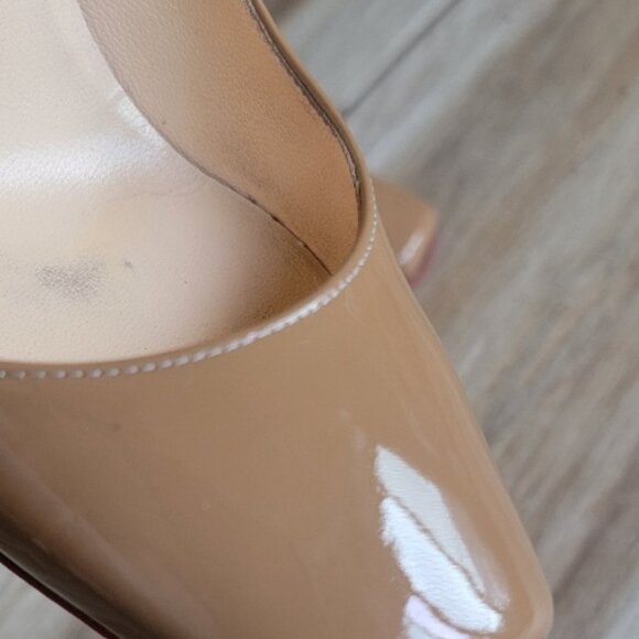 Christian Louboutin Nude Square Toe Patent leather Pumps Eur. 36 - Picture 8 of 16